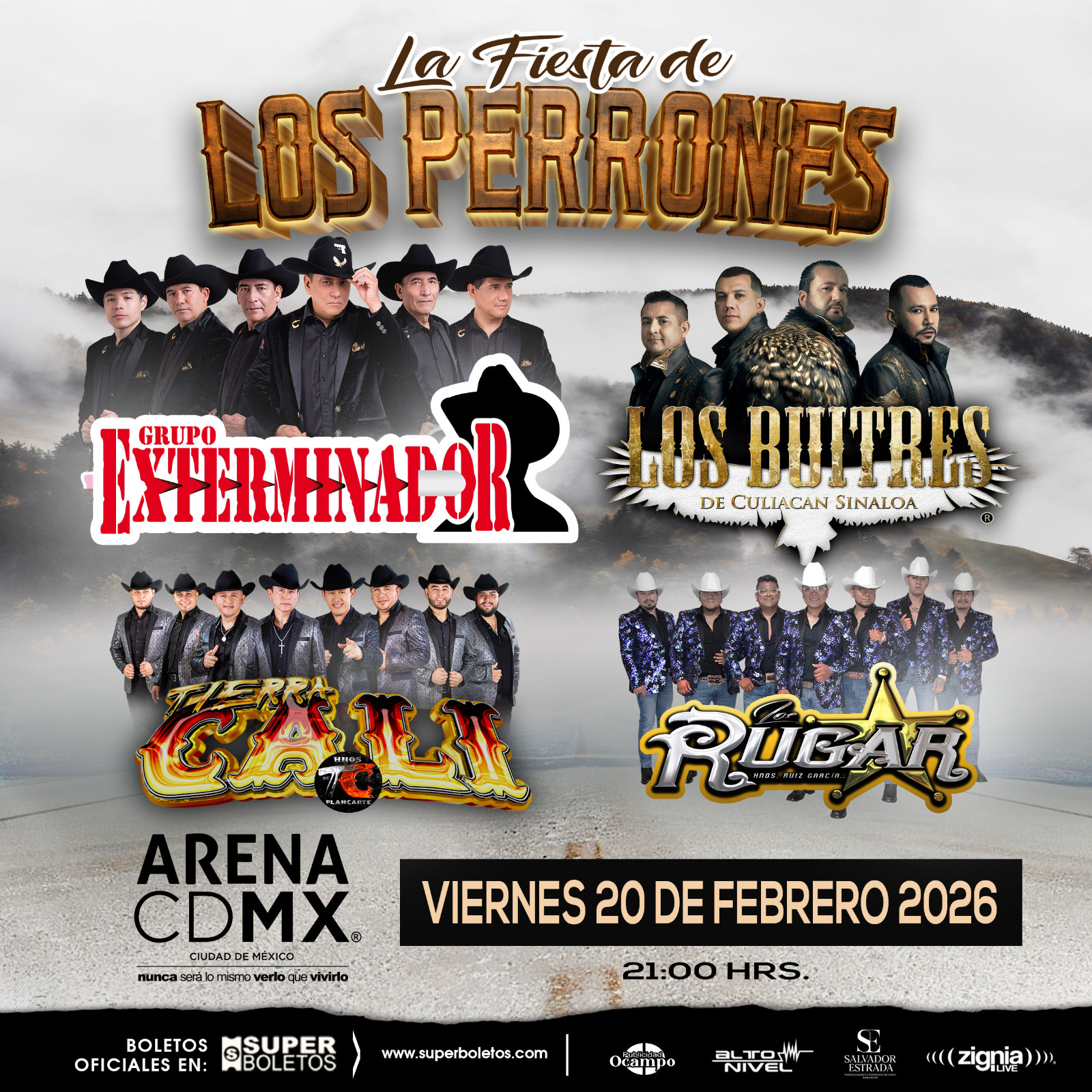 fiesta de los perrones feb 2026 arena cdmx cartel