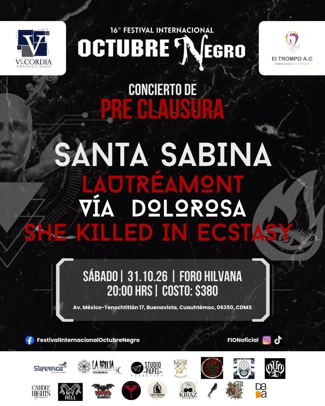 santa sabina octubre negro oct 2026 cartel